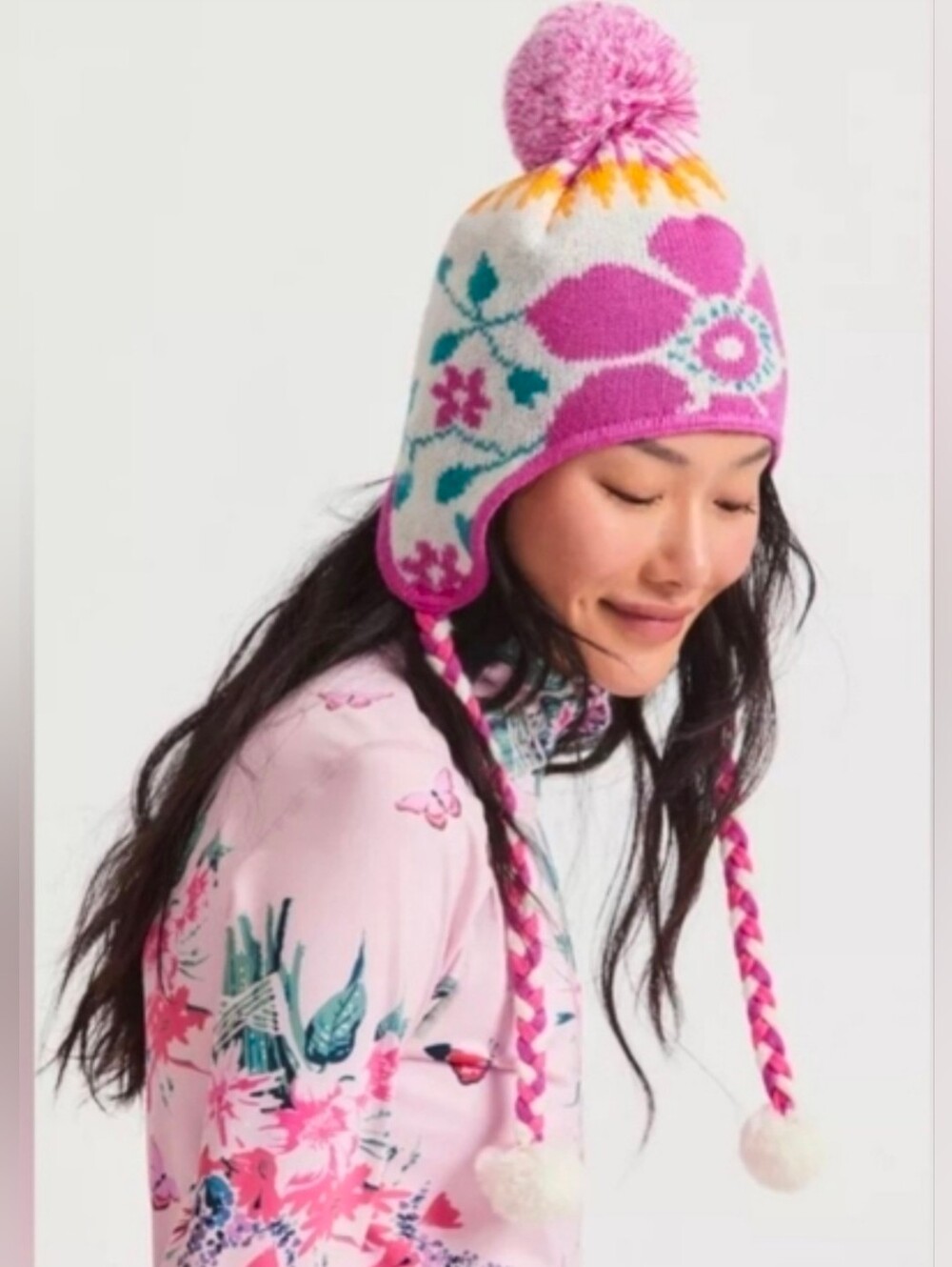 LoveShackFancy Bogner Fire + Ice Sandy Apres Ski Beanie Hat